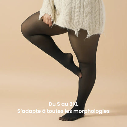 Collant Polaire Taille Haute Effet Transparent Delaress