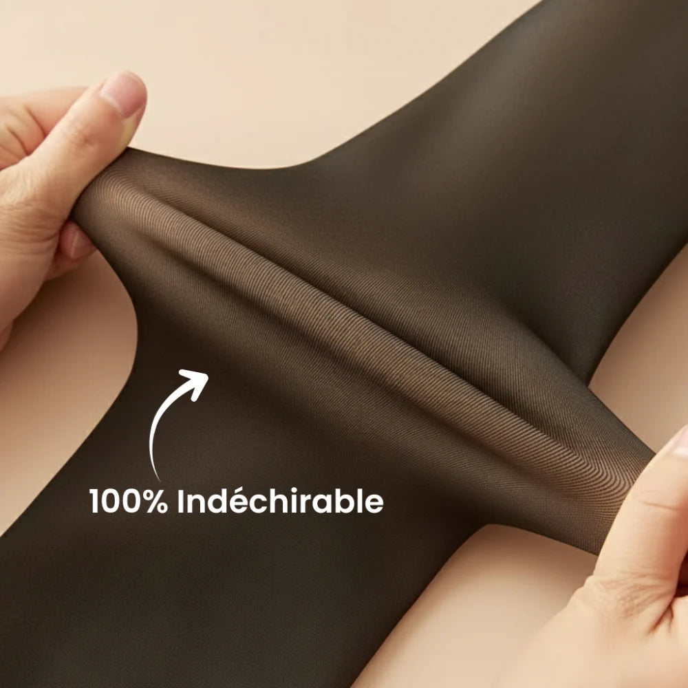 Collant Polaire Taille Haute Effet Transparent Delaress